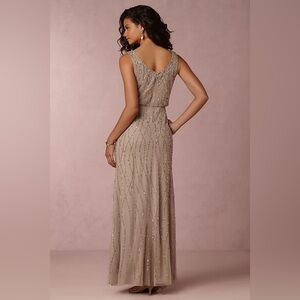 Adrianna Papell Fidelia Beaded Dress - Taupe